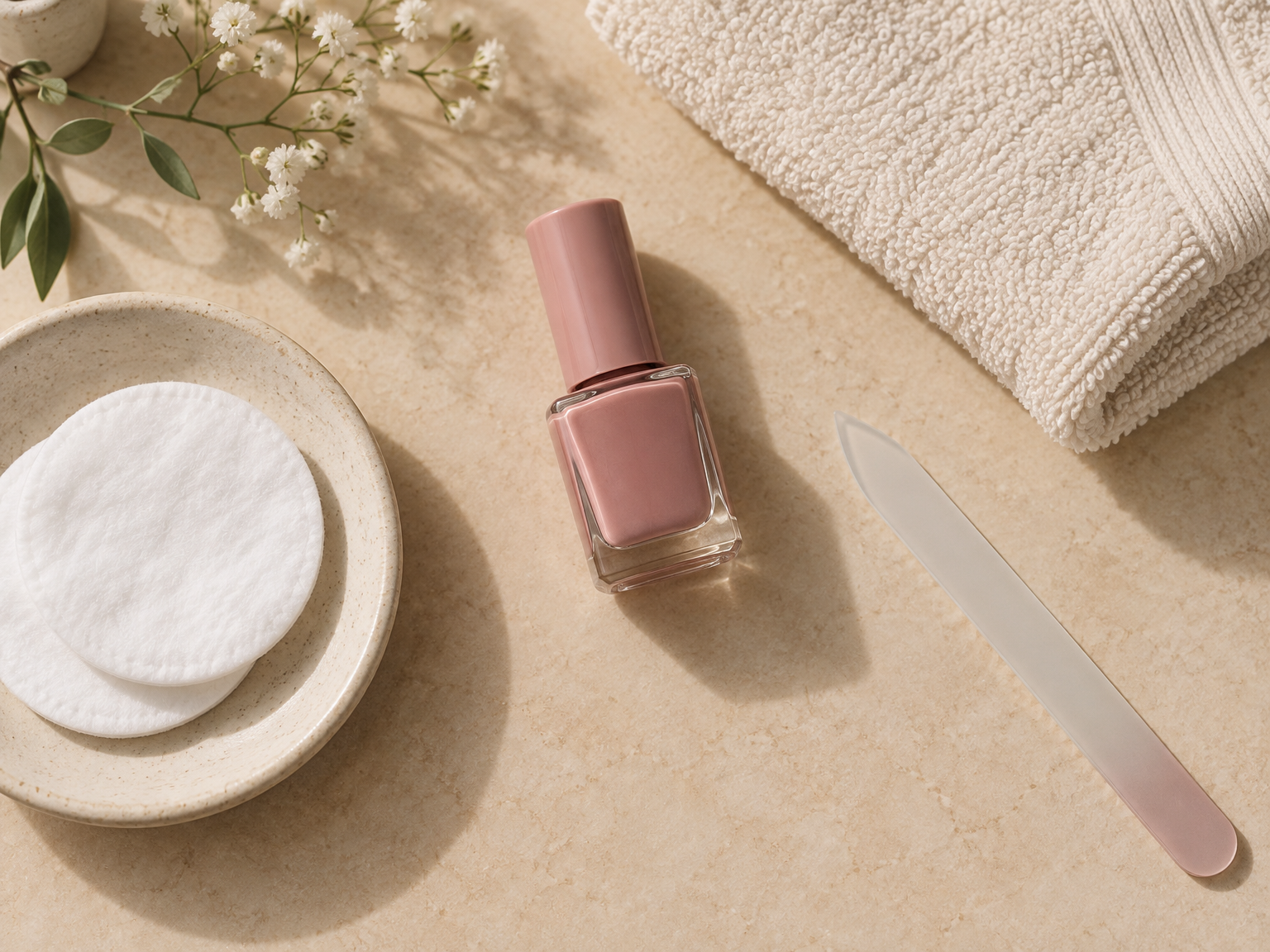 dusty-rose-manicure-tools